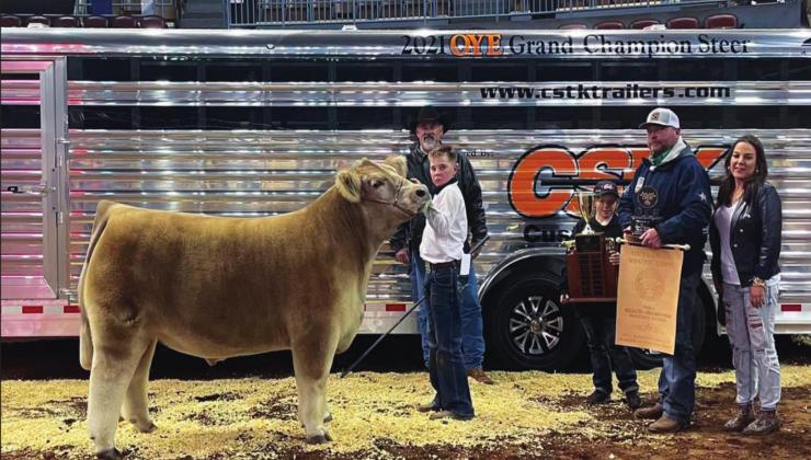 Reign at the Oklahoma Youth Expo with his award winning market steer. Courtesy photo