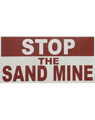 Multiple signs around Marshall County ask for residents' support in fighting against the proprose sand mine. (Courtesy photo)